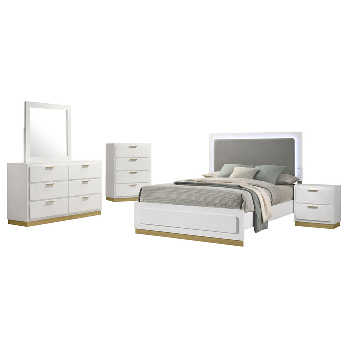 Caraway 4 Pc & Pc E.King, Cal.King, & Queen Bedroom Set Black & White - Time 2 Sleep (West Covina, CA)