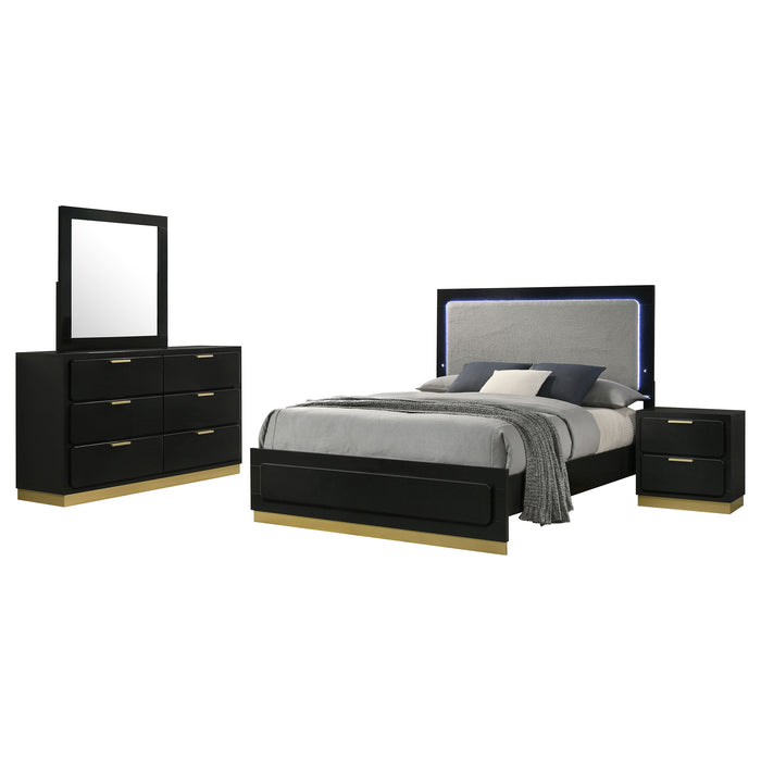 Caraway 4 Pc & Pc E.King, Cal.King, & Queen Bedroom Set Black & White - Time 2 Sleep (West Covina, CA)