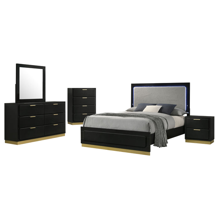 Caraway 4 Pc & Pc E.King, Cal.King, & Queen Bedroom Set Black & White - Time 2 Sleep (West Covina, CA)