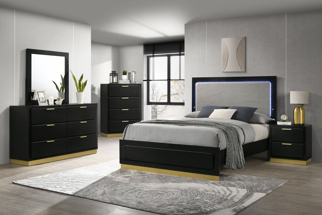 Caraway 4 Pc & Pc E.King, Cal.King, & Queen Bedroom Set Black & White - Time 2 Sleep (West Covina, CA)