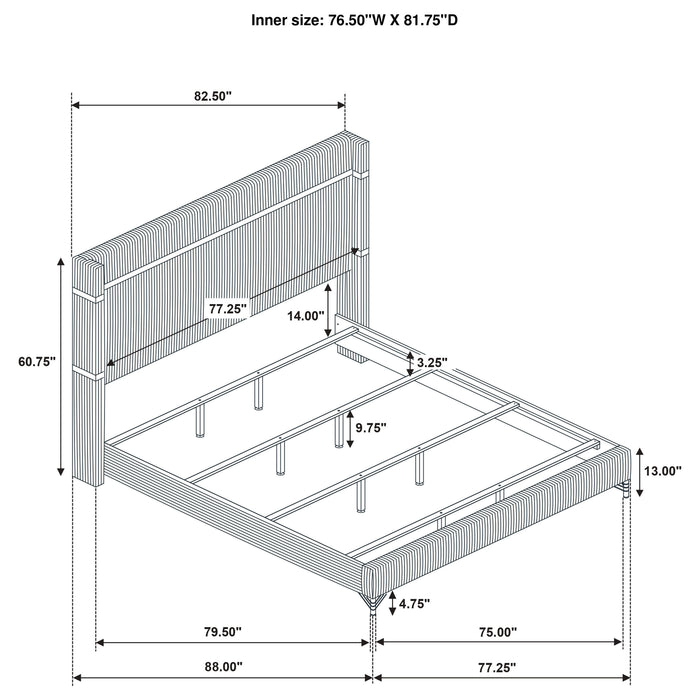 Lucia Eastern King & Queen Bed Beige & Grey - Time 2 Sleep (West Covina, CA)