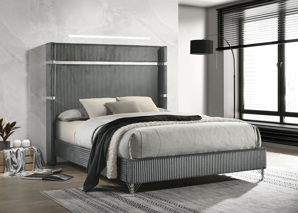Lucia Eastern King & Queen Bed Beige & Grey - Time 2 Sleep (West Covina, CA)