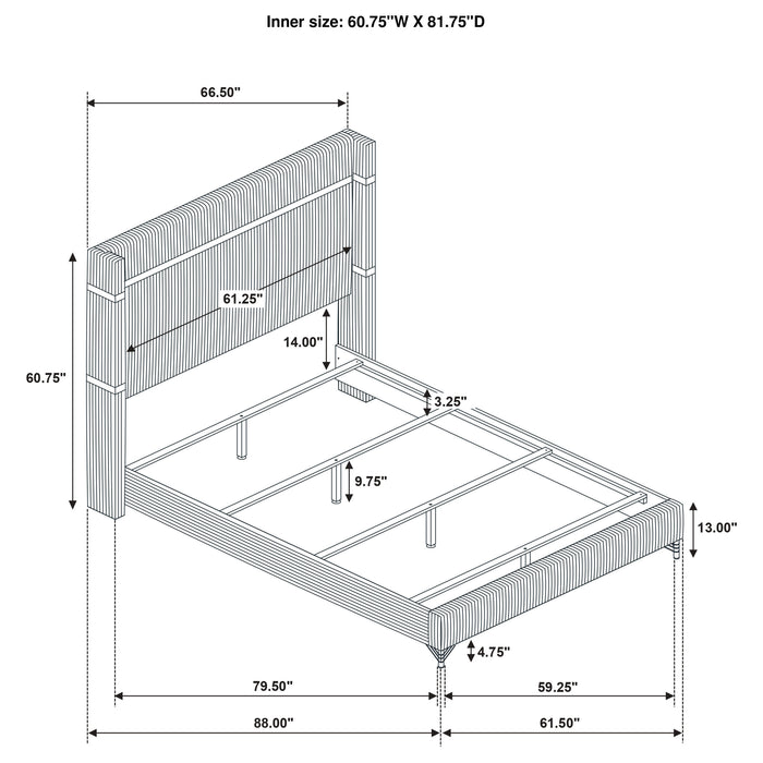 Lucia Eastern King & Queen Bed Beige & Grey - Time 2 Sleep (West Covina, CA)