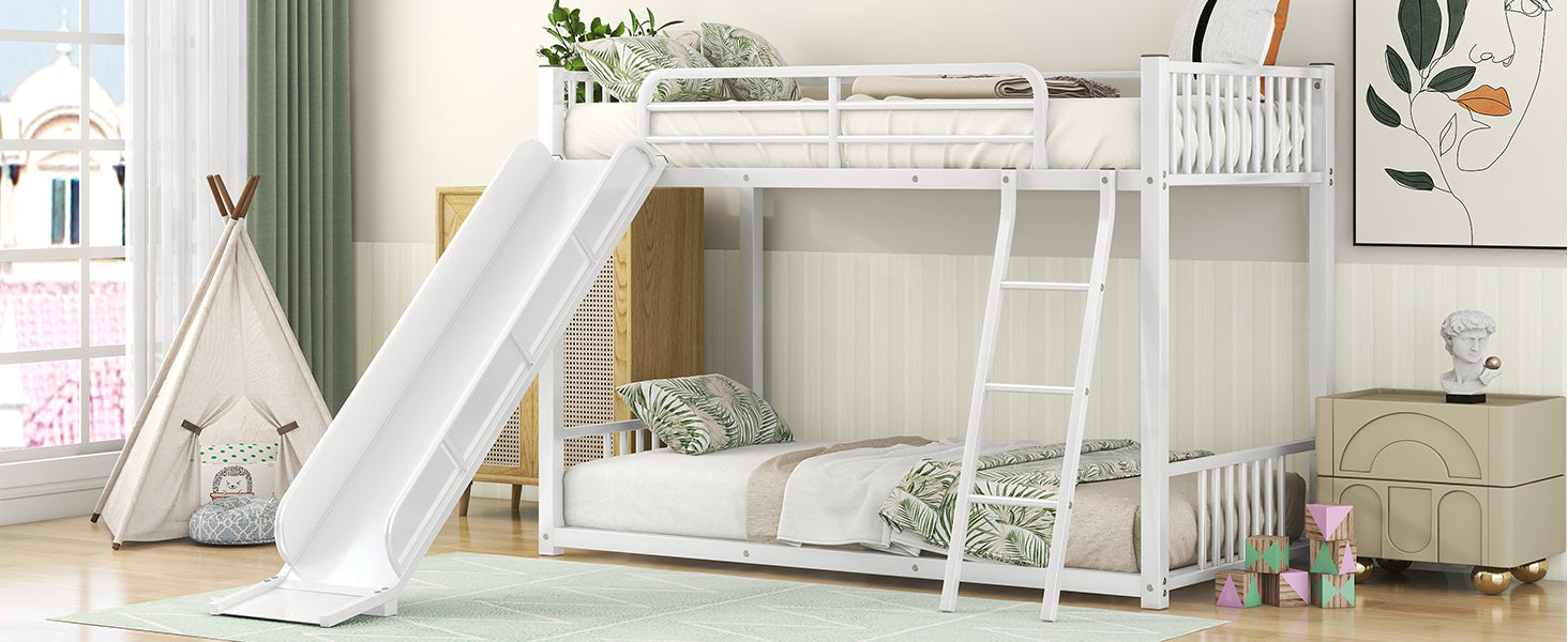 Metal Bunk Bed With Slide