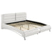 Jeremaine California King, E.King, & Queen Upholstered Bed White - Time 2 Sleep (West Covina, CA)