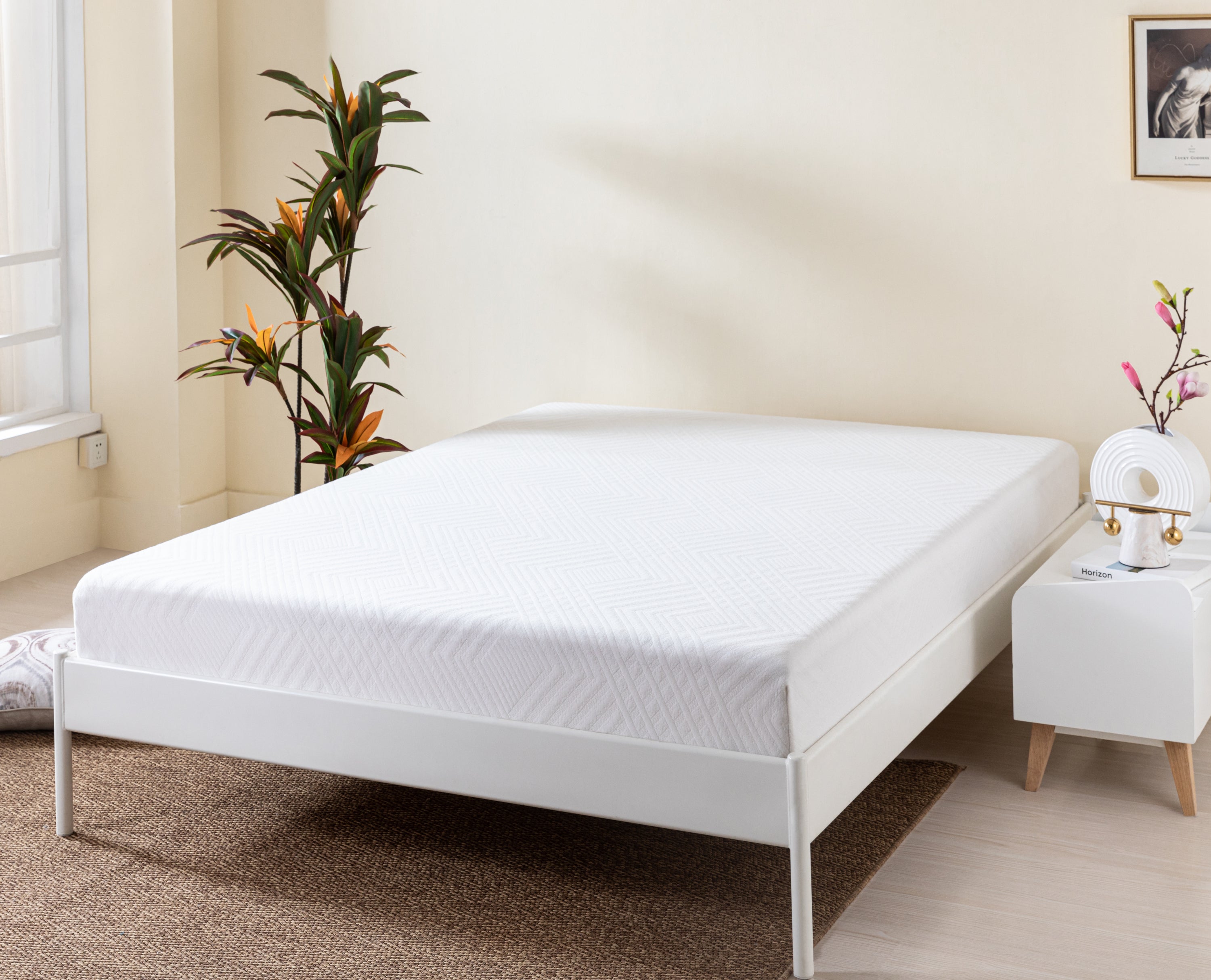 Green Tea Infused Memory Foam Full Mattress, 8 inch Gel Memory Foam Mattress for a Cool Sleep, Bed in a Box