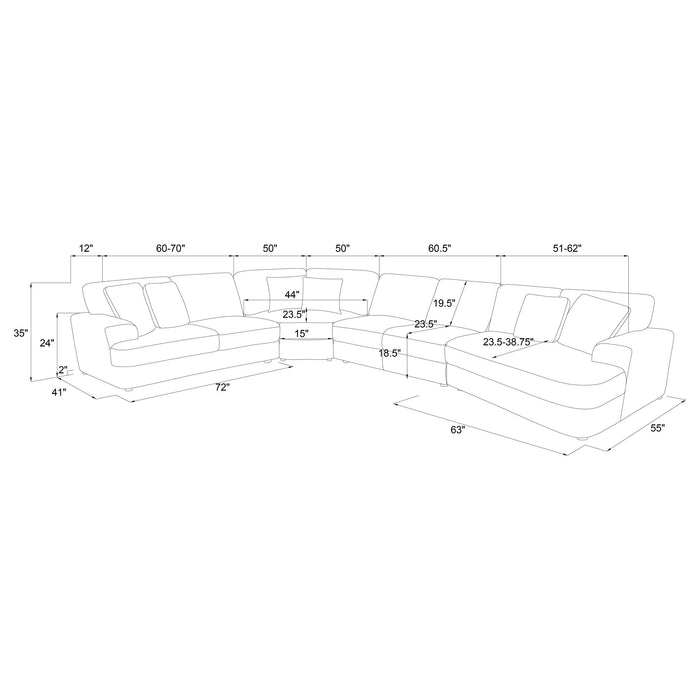 Emberson Upholstered Modular Sectional Sofa Ivory - Time 2 Sleep (West Covina, CA)