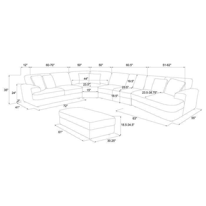 Emberson Upholstered Modular Sectional Sofa Ivory - Time 2 Sleep (West Covina, CA)