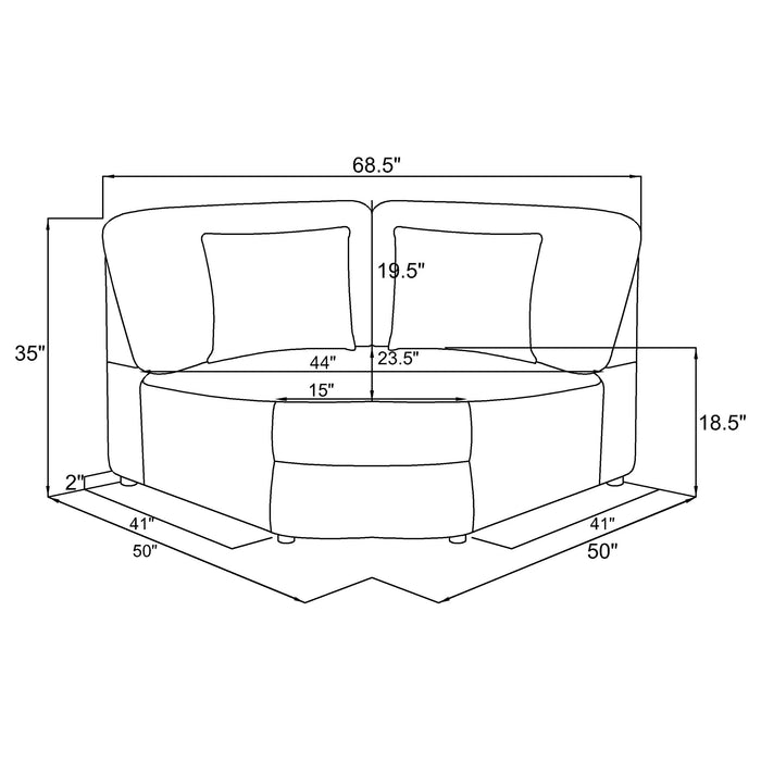 Emberson Modular Sectionals Side Chair - Time 2 Sleep (West Covina, CA)