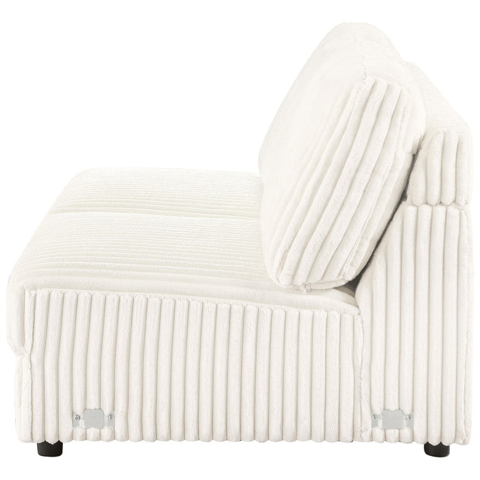 Emberson Upholstered Armless Loveseat Ivory - Time 2 Sleep (West Covina, CA)