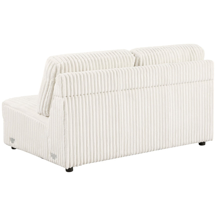 Emberson Upholstered Armless Loveseat Ivory - Time 2 Sleep (West Covina, CA)