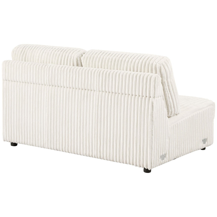 Emberson Upholstered Armless Loveseat Ivory - Time 2 Sleep (West Covina, CA)