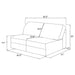 Emberson Upholstered Armless Loveseat Ivory - Time 2 Sleep (West Covina, CA)