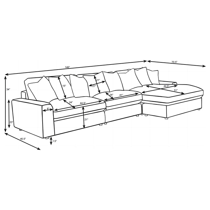 Blaine Stationary Sectionals - Time 2 Sleep (West Covina, CA)