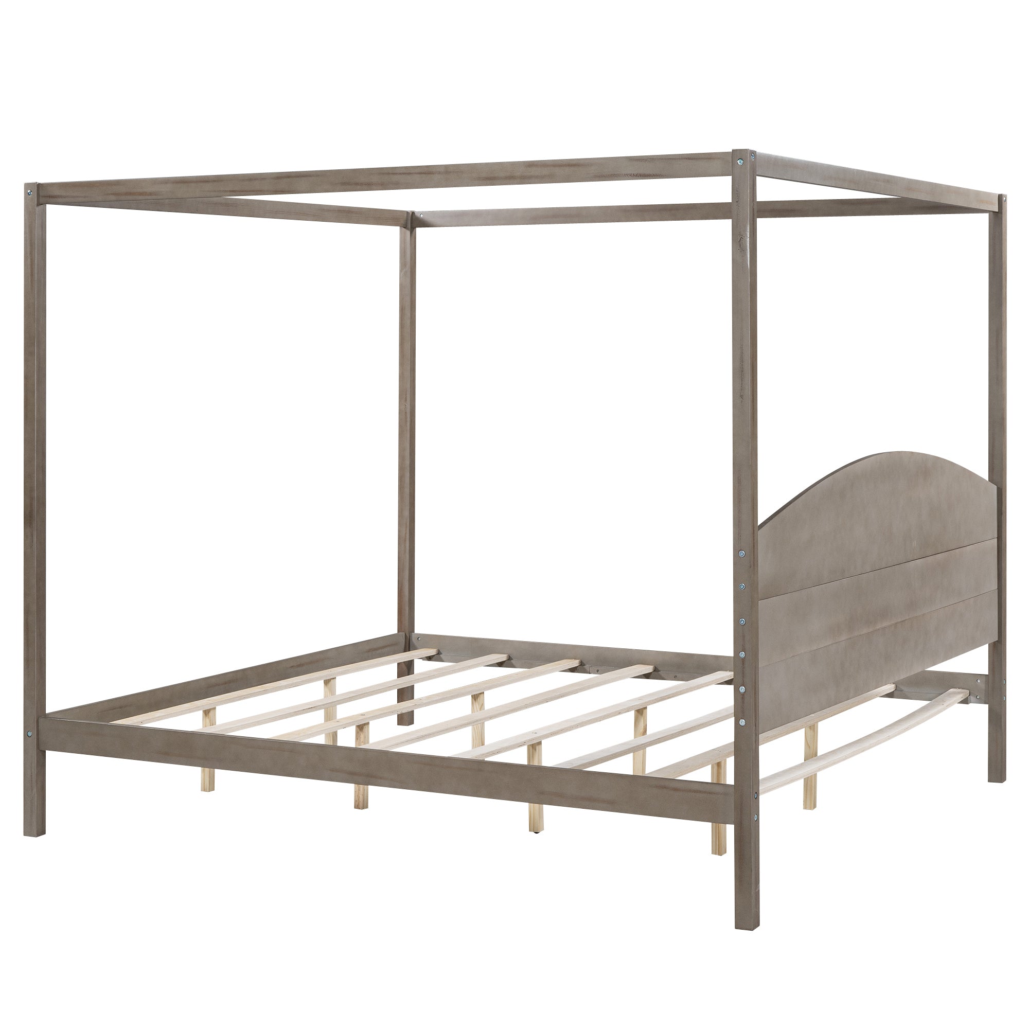 King Size Canopy Platform Bed 