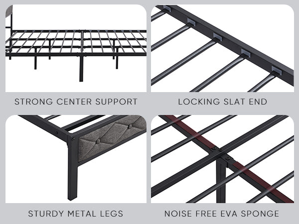 King Size Platform Bed Frame 