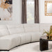 Charlotte Upholstered Curved Armless Chair Ivory - Time 2 Sleep (West Covina, CA)