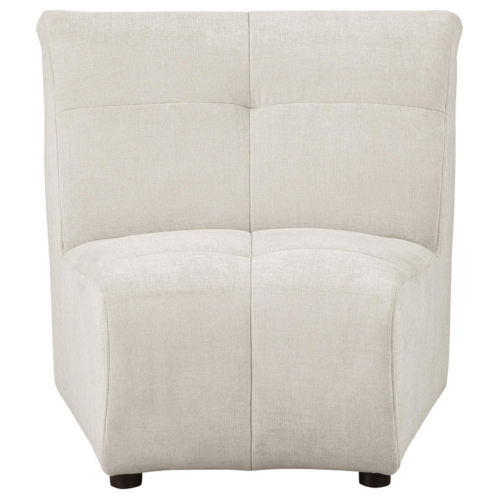 Charlotte Upholstered Curved Armless Chair Ivory - Time 2 Sleep (West Covina, CA)