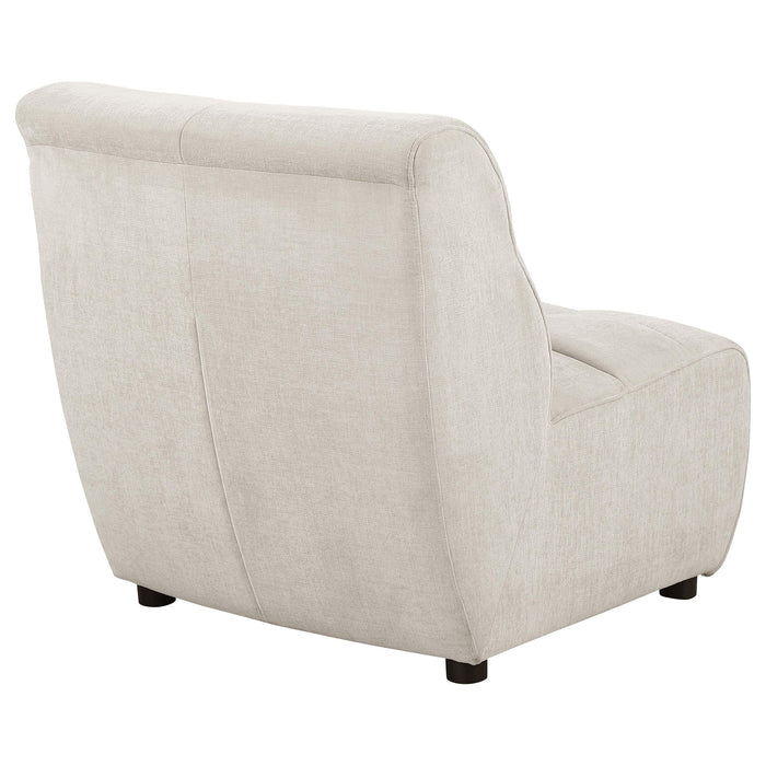 Charlotte Upholstered Curved Armless Chair Ivory - Time 2 Sleep (West Covina, CA)