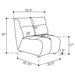Charlotte Upholstered Curved Armless Chair Ivory - Time 2 Sleep (West Covina, CA)