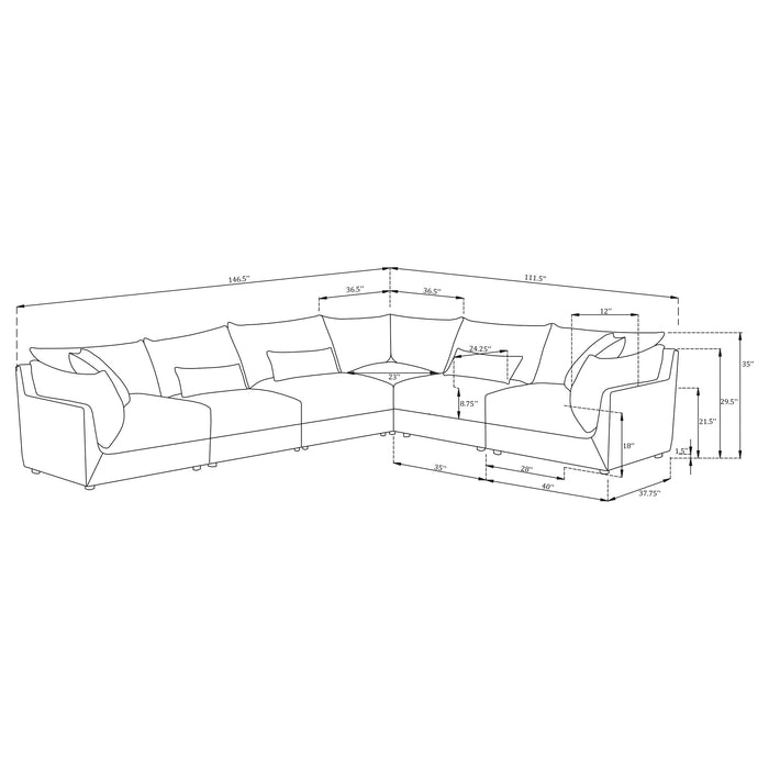 Sasha 6 Piece Sectionals - Time 2 Sleep (West Covina, CA)
