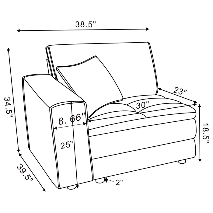 Atlantic Side Chair Sectionals - Time 2 Sleep (West Covina, CA)