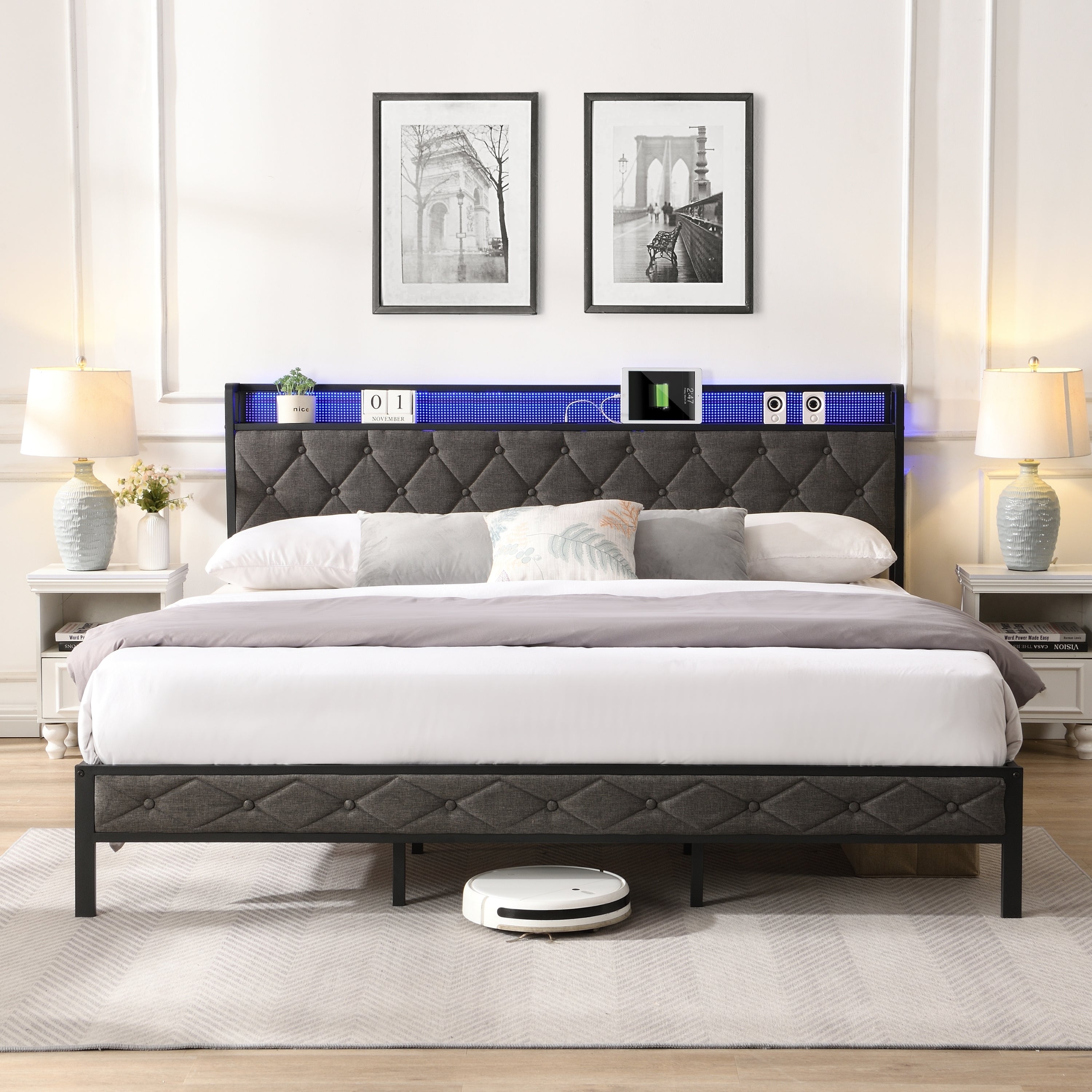 King Size Platform Bed Frame 