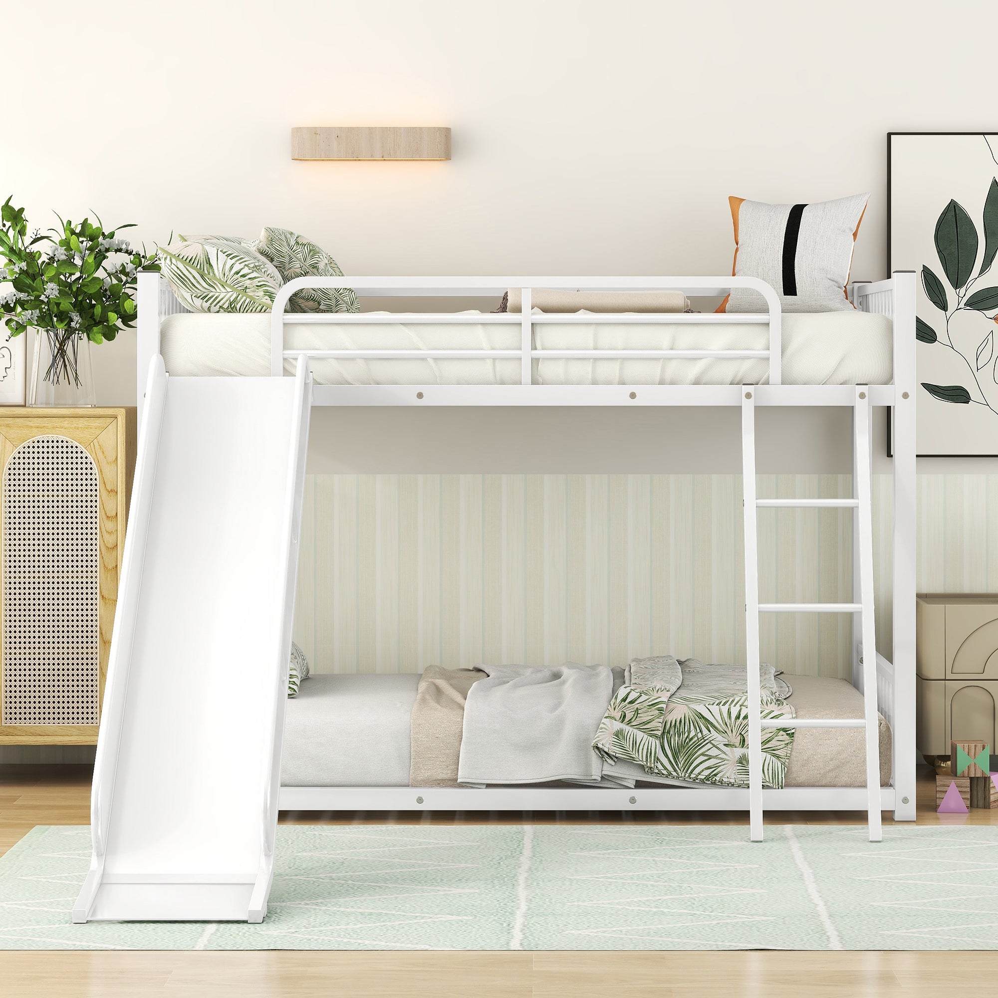 Metal Bunk Bed With Slide