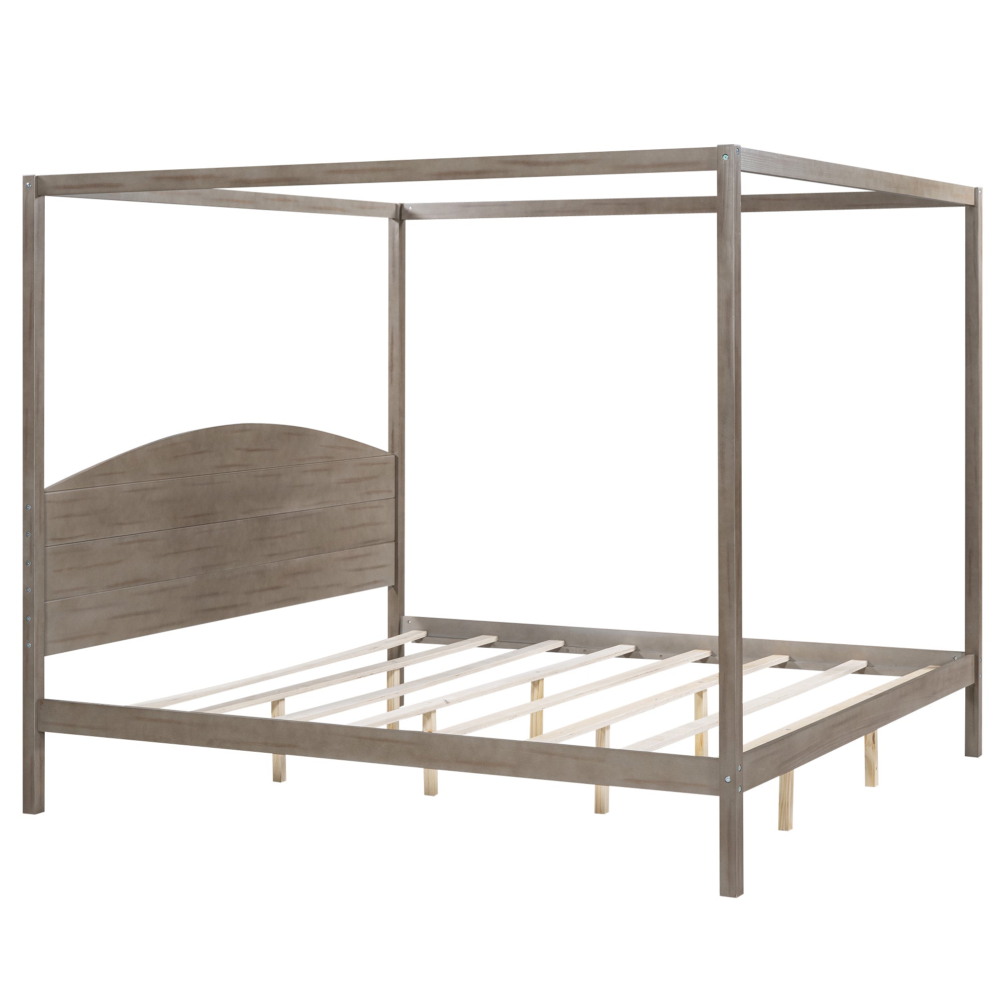 King Size Canopy Platform Bed 