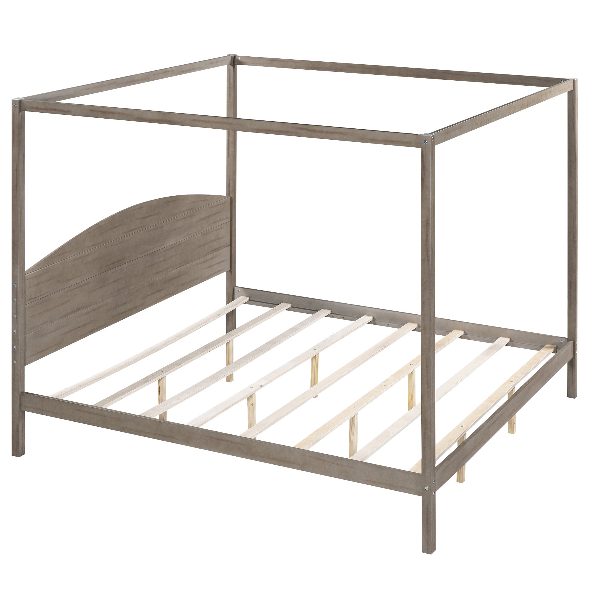 King Size Canopy Platform Bed 