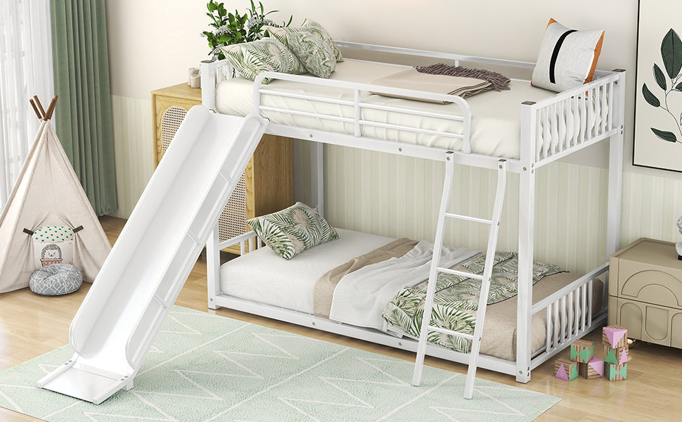 Metal Bunk Bed With Slide