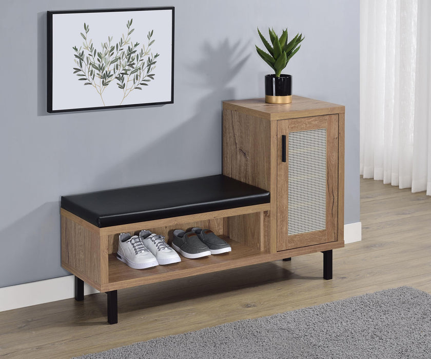 Teller 1-door Entryway Shoe Storage Cabinet Natural Oak - Time 2 Sleep (West Covina, CA)