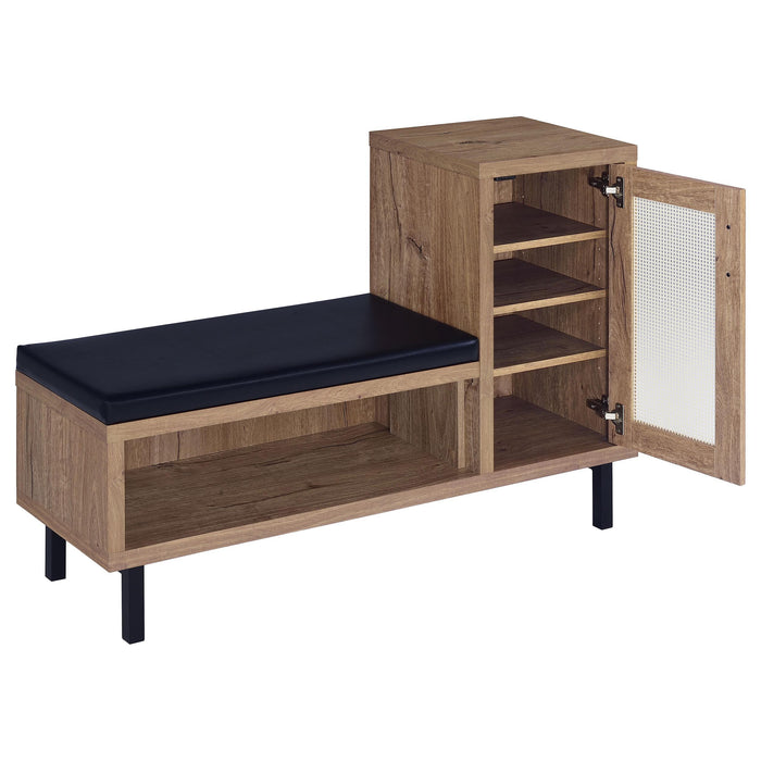 Teller 1-door Entryway Shoe Storage Cabinet Natural Oak - Time 2 Sleep (West Covina, CA)