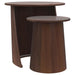 Yency 2-piece Round Mango Wood Nesting Table Set Dark Brown - Time 2 Sleep (West Covina, CA)