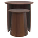 Yency 2-piece Round Mango Wood Nesting Table Set Dark Brown - Time 2 Sleep (West Covina, CA)