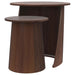 Yency 2-piece Round Mango Wood Nesting Table Set Dark Brown - Time 2 Sleep (West Covina, CA)