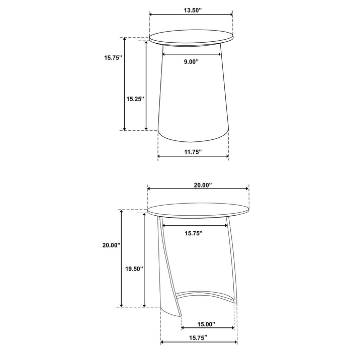 Yency 2-piece Round Mango Wood Nesting Table Set Dark Brown - Time 2 Sleep (West Covina, CA)