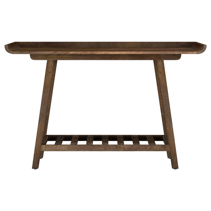 Ornelas 46-inch Console Table with Slatted Shelf Mango Brown - Time 2 Sleep (West Covina, CA)