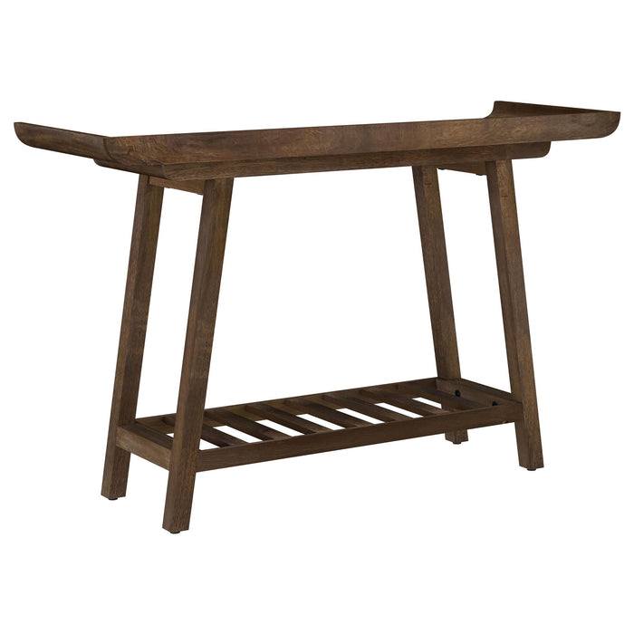 Ornelas 46-inch Console Table with Slatted Shelf Mango Brown - Time 2 Sleep (West Covina, CA)