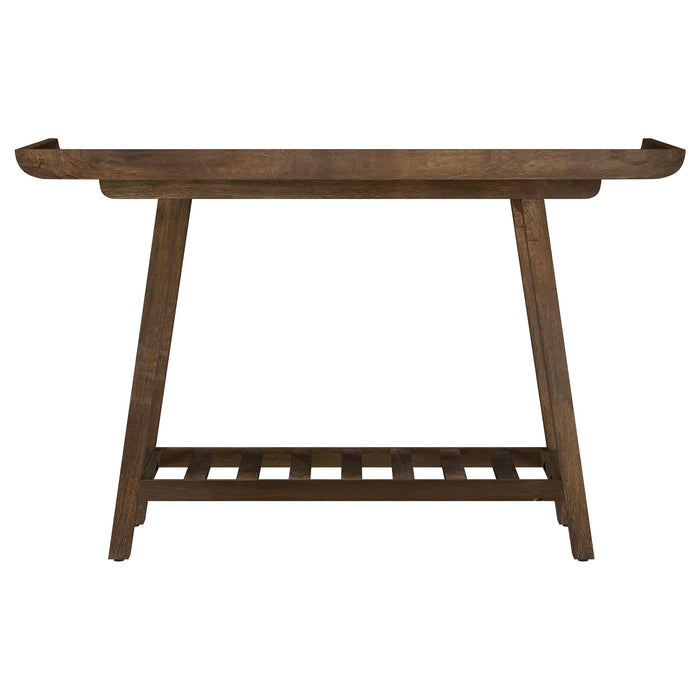 Ornelas 46-inch Console Table with Slatted Shelf Mango Brown - Time 2 Sleep (West Covina, CA)