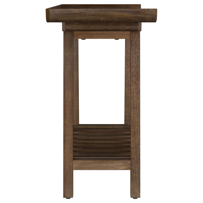 Ornelas 46-inch Console Table with Slatted Shelf Mango Brown - Time 2 Sleep (West Covina, CA)