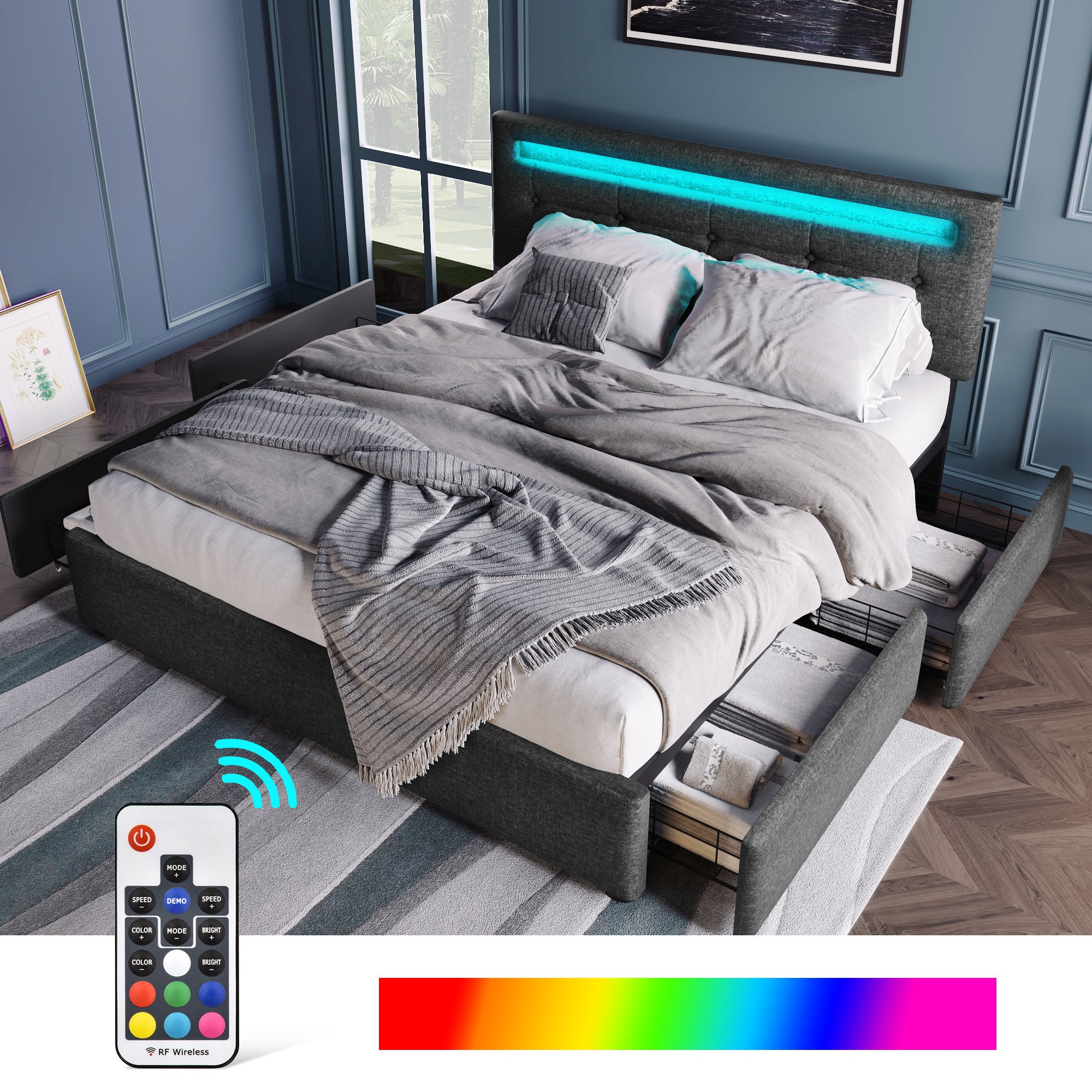 Queen Led Bed Frame