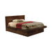 Jessica Eastern King Platform Bed with Rail Seating Cappuccino - Time 2 Sleep (West Covina, CA)
