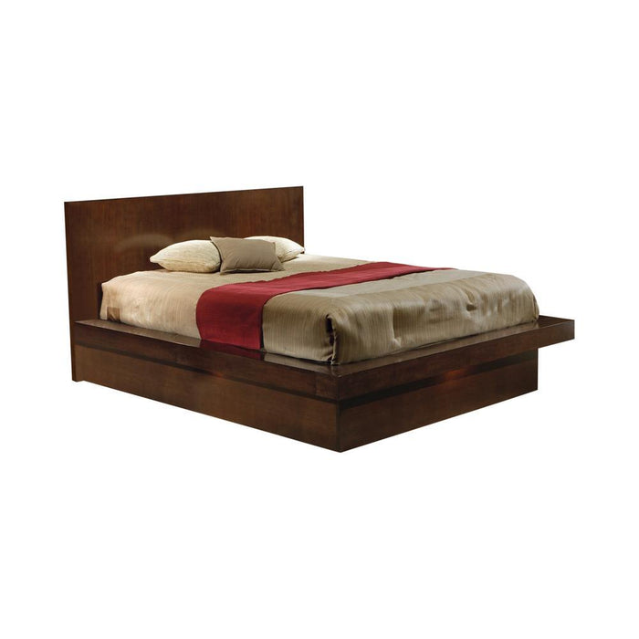 Jessica Eastern King & Queen Platform Bed with Rail Seating Cappuccino - Time 2 Sleep (West Covina, CA)