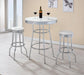 Theodore Round Bar Table Chrome and Glossy White - Time 2 Sleep (West Covina, CA)