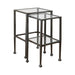Leilani 2-piece Glass Top Nesting Tables Black - Time 2 Sleep (West Covina, CA)