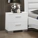 Felicity 2-drawer Nightstand Glossy White - Time 2 Sleep (West Covina, CA)