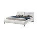 Jeremaine California King, E.King, & Queen Upholstered Bed White - Time 2 Sleep (West Covina, CA)