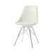 Juniper Armless Dining Chairs White and Chrome (Set of 2) - Time 2 Sleep (West Covina, CA)