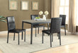 Garza Upholstered Dining Chairs Black (Set of 2) - Time 2 Sleep (West Covina, CA)